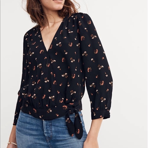 Madewell Wrap Top - Picture 1 of 4